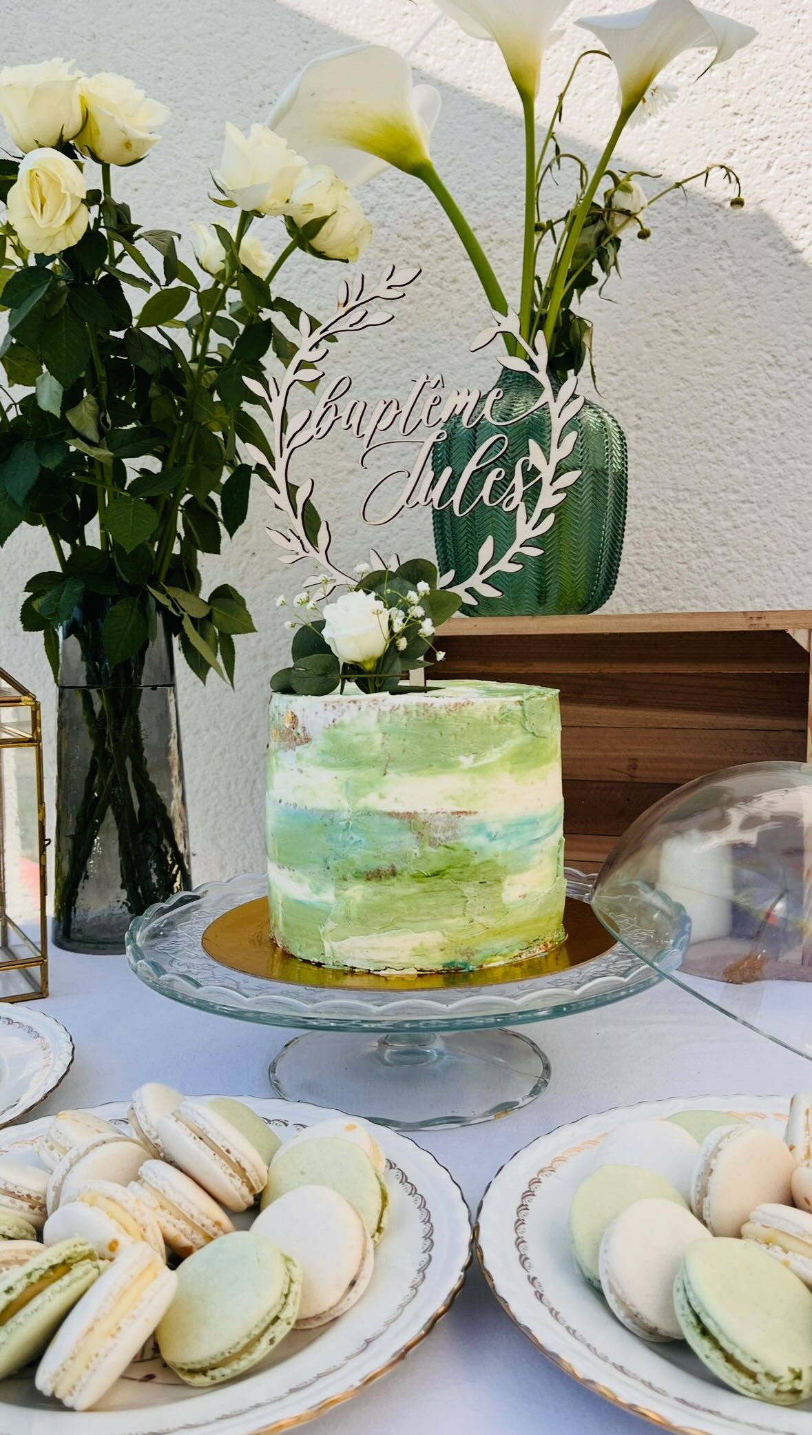 Cake topper cercle végétal