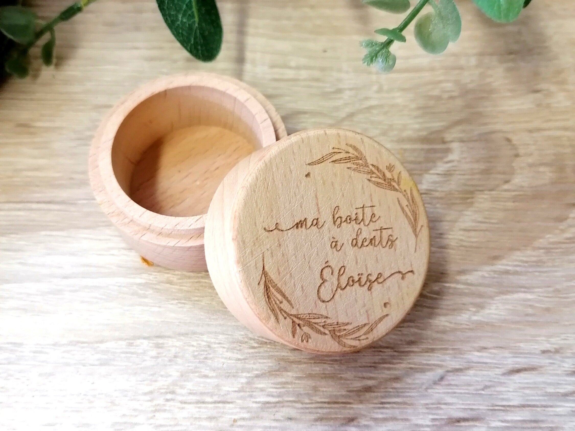 Boîte à dents féerique en bois, boîte de rangement de souvenirs de dents de lait Boîte à dents féerique en bois, boîte de rangement de souvenirs de dents de lait
